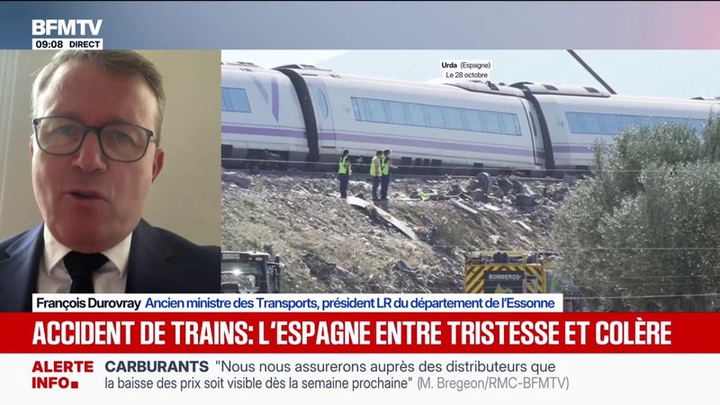 Collision de trains en Espagne: "En France, ce genre d'accident est impossible", estime François Durovray, ancien ministre des Transports