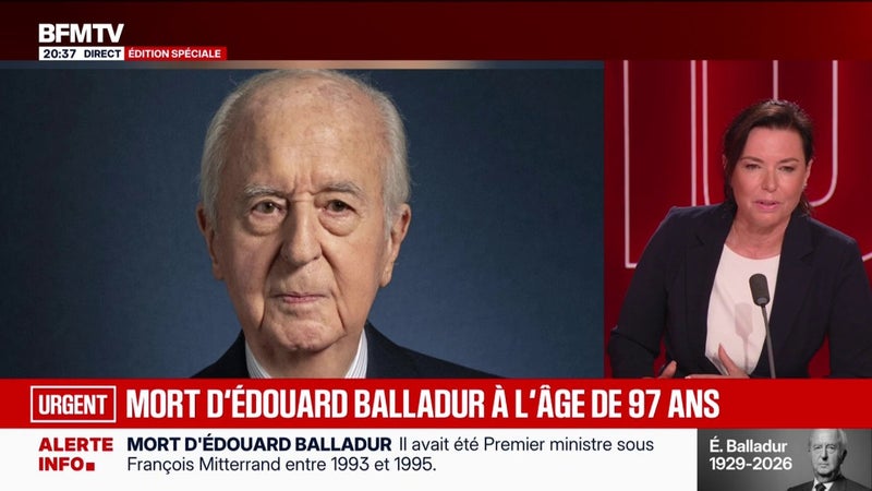 L'ancien Premier ministre Édouard Balladur est mort à l'âge de 97 ans