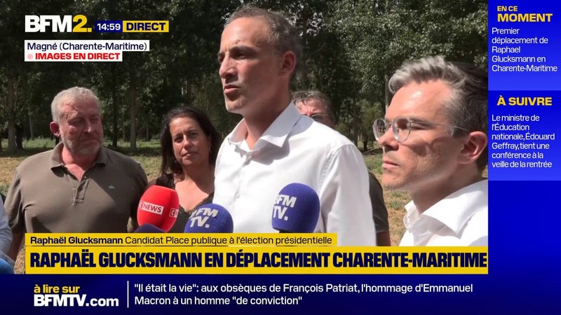 "On a un plan eau avec la mise en place de Parlements de l'eau", affirme Raphaël Glucksmann