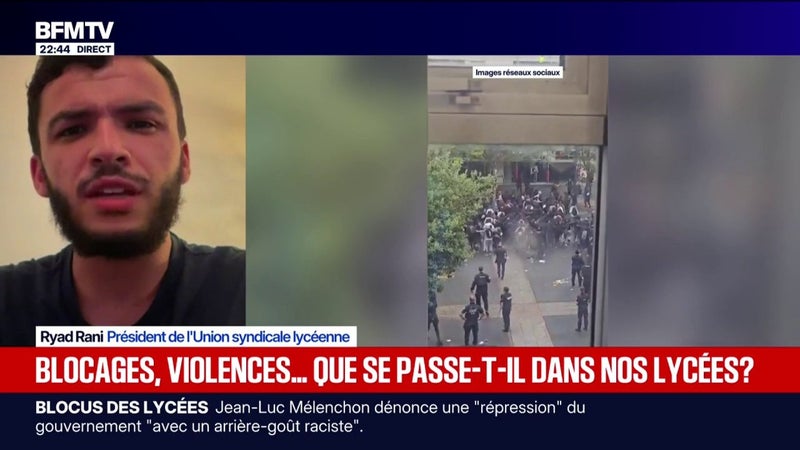 Blocage des lycées: Ryad Rani, président de l'Union syndicale lycéenne, estime que le ministre de l'Éducation "essaye d'esquiver le réel débat"