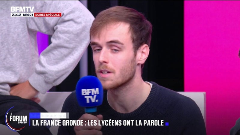 FORUM BFMTV - Mouvement lycéen: "Le blocage entrave complètement la liberté d'étudier des lycéens et des étudiants", estime Rubens, délégué national de l'UNI