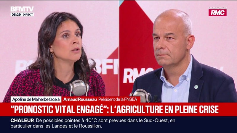 Sécheresse: "On ne peut pas attendre", estime Arnaud Rousseau, président de la FNSEA, qui réclame des annonces du gouvernement