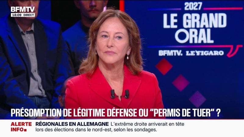 Présomption de légitime défense: "Cette loi est inutile", estime Ségolène Royal, candidate à la primaire socialiste