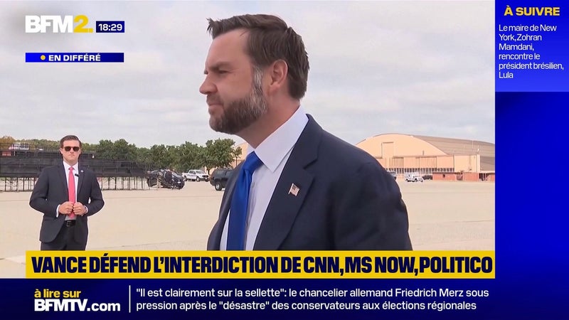 "De la propagande d’extrême gauche": JD Vance justifie l'interdiction de CNN, MS NOW et Politico à la Maison Blanche