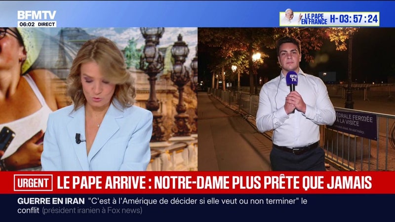 Le quartier de Notre-Dame de Paris s'apprête à accueillir le pape