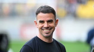 L'entraîneur du Mans Patrick Videira lors du match de Ligue 2 contre Reims le 2 mai 2026