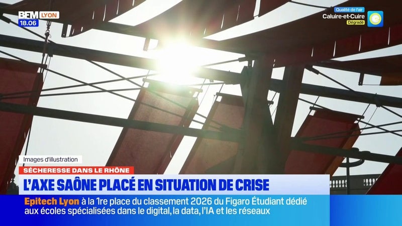 Sécheresse dans le Rhône : l'axe Saône placé en situation de crise