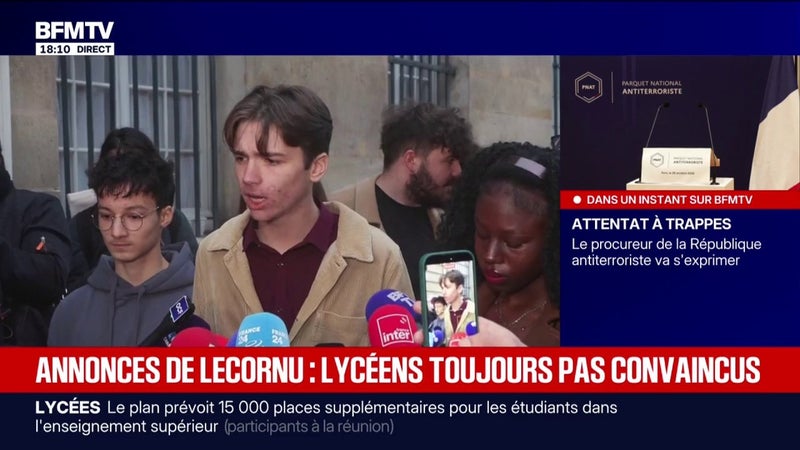 Mouvement lycéen: "Nous avons obtenu des miettes par rapport à ce que nous demandons", lance Clément Vieillot, représentant du mouvement Cachan 94