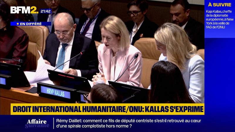 "Les principes du droit international humanitaire sont violés sous nos yeux", alerte Kaja Kallas