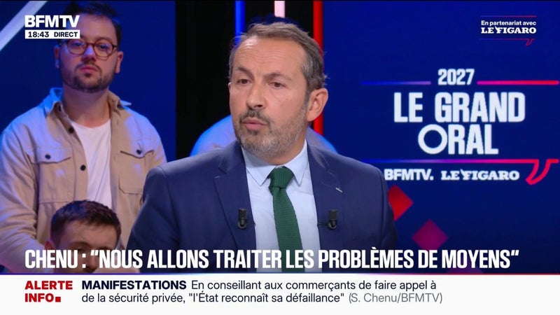 "Nous proposons d'augmenter les professeurs de 15% sur 5 ans", affirme Sébastien Chenu, président du groupe RN à l'Assemblée nationale