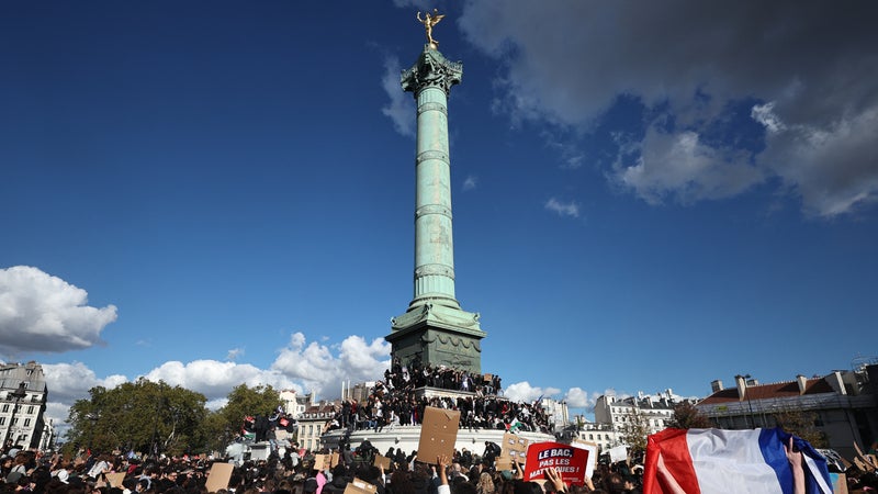 Colère lycéenne: l'intersyndicale appelle à une nouvelle journée de mobilisation mardi