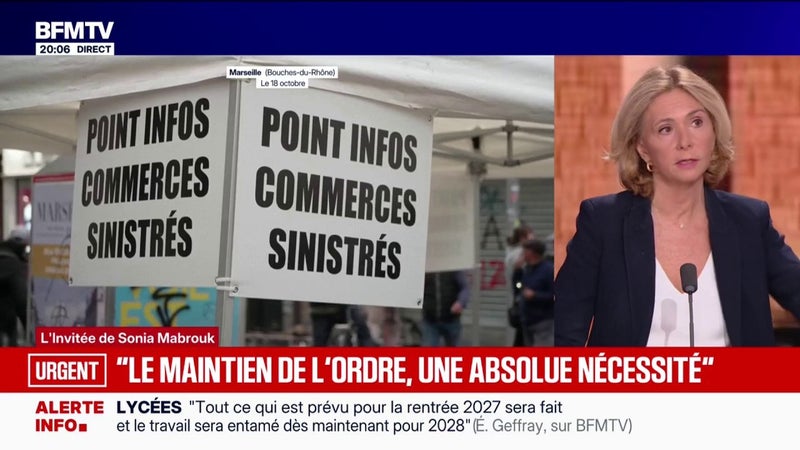 Mobilisations: "Il faut mettre les tracés là où il n'y a pas de commerces", estime Valérie Pécresse, présidente LR de la région Île-de-France