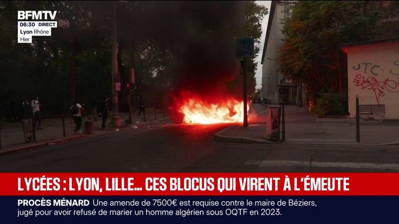 Lyon, Lille...Ces blocus de lycées qui virent à l'émeute