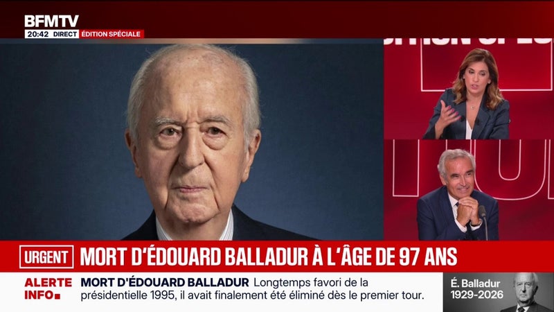 Mort d'Édouard Balladur: "Son parcours m'inspire du respect", assure Bruno Le Maire, ancien ministre de l'Économie
