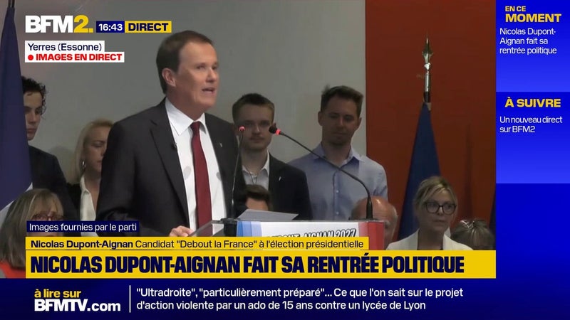Nicolas Dupont-Aignan : "Nous allons avoir un plan pour rétablir l'ordre et bloquer l'immigration"