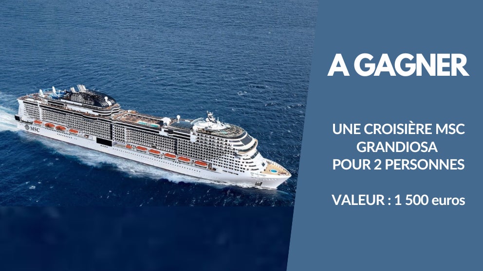 A gagner : Croisière pour 2 en Méditerranée (Valeur 1 500 €)