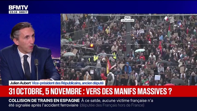 Crise sociale: "On est obligé de poser la question des dates de l'élection présidentielle", estime Julien Aubert, vice-président des Républicains, ancien député