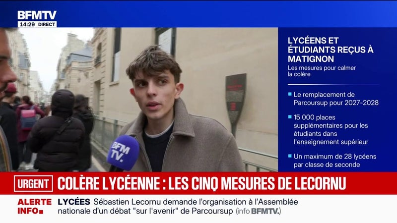 Colère lycéenne: "Tant que le gouvernement n'aura pas satisfait nos revendications, nous nous mobiliserons", assure le vice-président de l'organisation "Les Lycéens!"