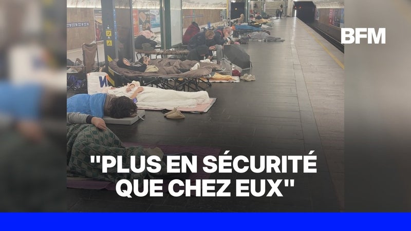 Guerre en Ukraine: À Kiev, le métro comme refuge face aux missiles balistiques russes