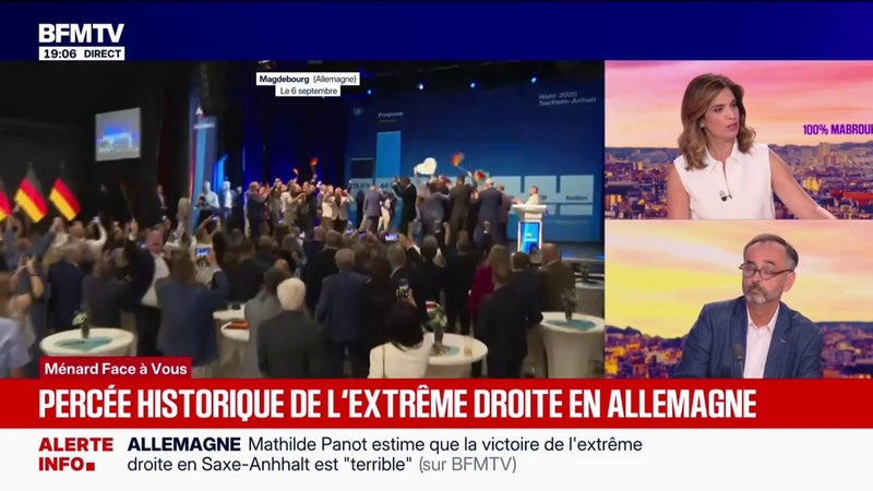 Percée historique de l'extrême droite en Allemagne: "Je suis effrayé", déclare Robert Ménard, maire DVD de Béziers