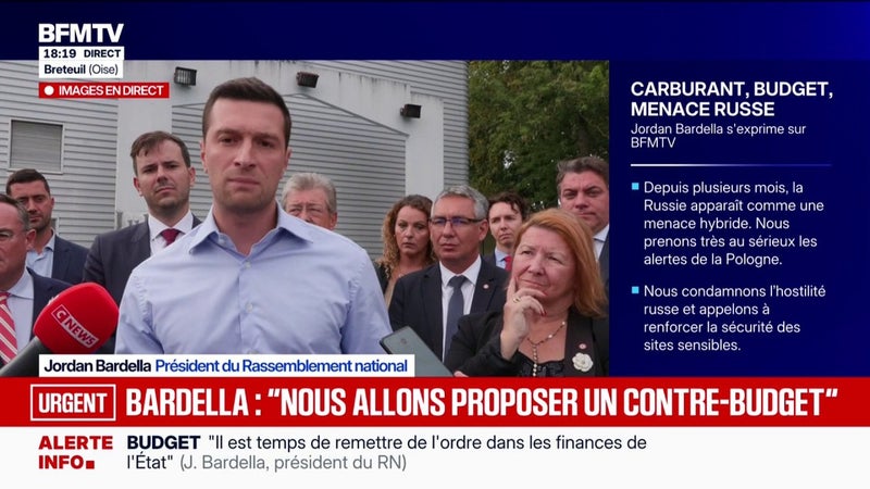 Budget 2027: "Le RN est aujourd'hui le parti le plus crédible", estime Jordan Bardella, président du parti