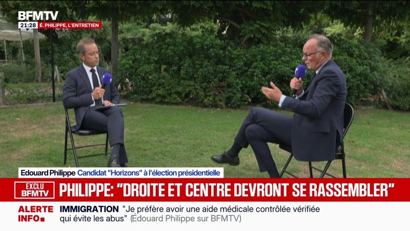 "Je pense que faire les 35h était une erreur", déclare Édouard Philippe, candidat "Horizons" à l'élection présidentielle