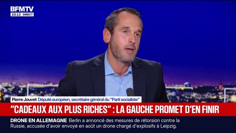 "Nous voulons que les milliardaires paient leur juste part d'impôts", déclare Pierre Jouvet, secrétaire général du "Parti socialiste"