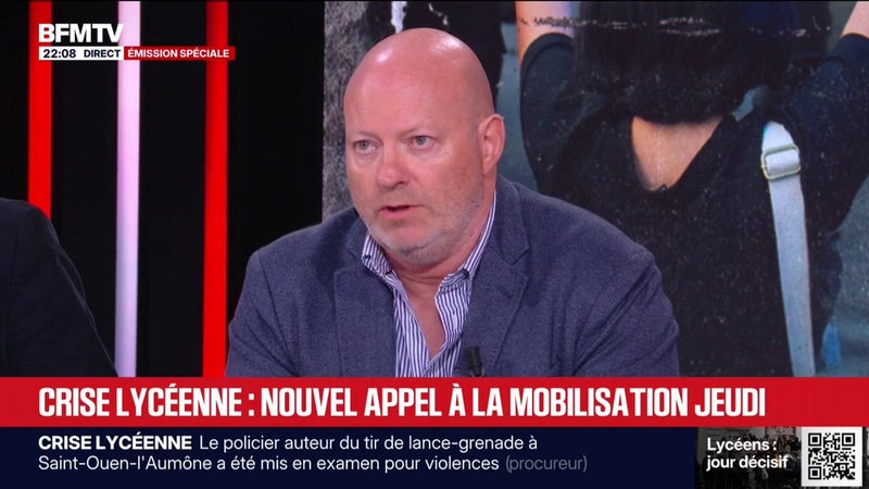 Blocage, mobilisation lycéenne: "Les policiers ne sont pas les ennemis des lycéens", rappelle Jean-Christophe Couvy, secrétaire national du syndicat de police UN1TÉ