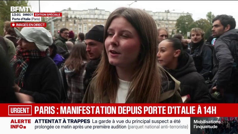 24 octobre: "On a passé nos épreuves dans des salles où il faisait 40°C sans ventilateur", dénonce cette étudiante présente à la manifestation parisienne