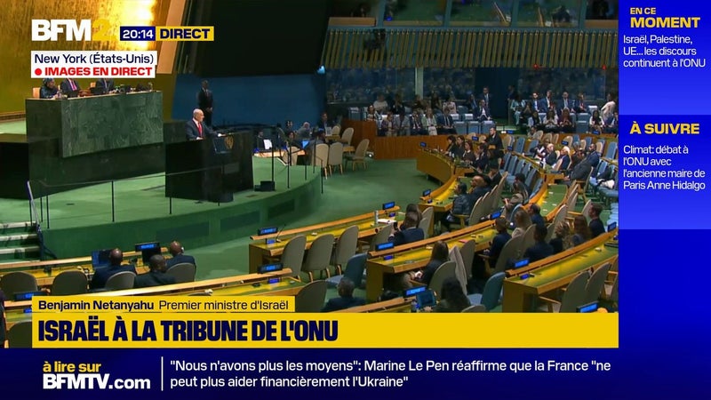 Benjamin Netanyahu s'en prend au Royaume-Uni et à la France, anciens pays colonisateurs, face à l'Assemblée générale de l'ONU