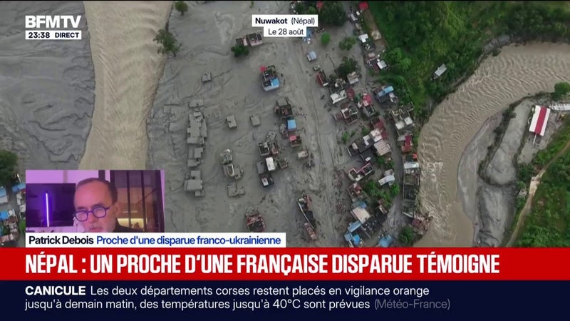 Crue au Népal et au Tibet: "Elle était avec 47 personnes, aucune d'entre elles ne répond au téléphone", témoigne Patrick Debois, proche d'une disparue franco-ukrainienne