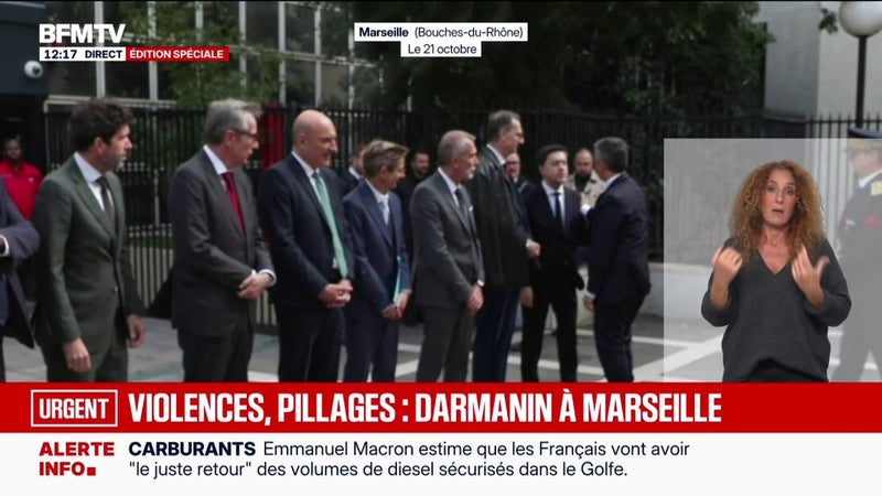 Violences et pillages: Gérald Darmanin en visite à Marseille