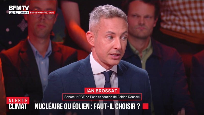 Ian Brossat, sénateur PCF, est "favorable" à l'énergie nucléaire mais "ne renoncera pas aux énergies renouvelables"