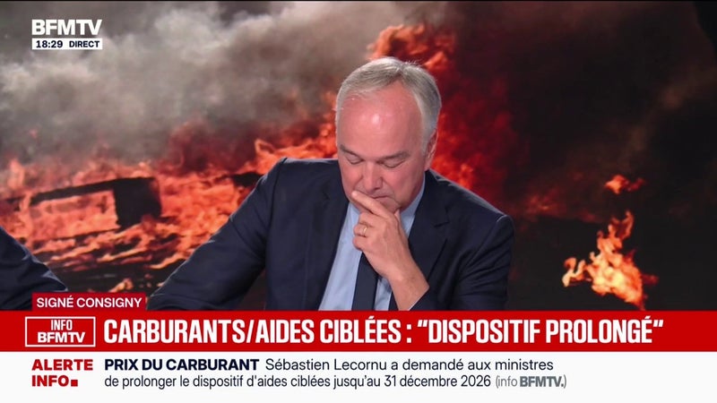 INFO BFMTV. Crise des carburants: Sébastien Lecornu a demandé de prolonger le dispositif d'aides ciblées jusqu'au 31 décembre 2026