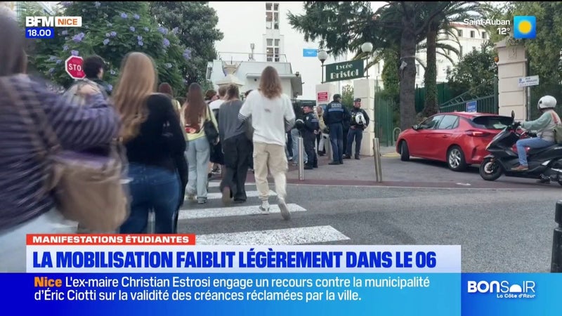 Manifestations étudiantes : la mobilisation faiblit légèrement dans les Alpes-Maritimes.