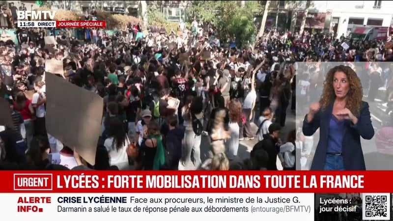 Colère lycéenne: au moins 5.000 personnes mobilisées à Lyon