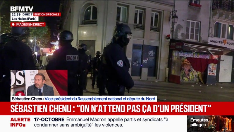Journée du 17-octobre: "Le gouvernement a perdu le contrôle de la situation", déclare Sébastien Chenu, vice-président du RN