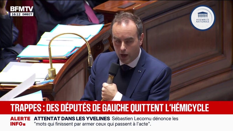 À l'Assemblée nationale, Sébastien Lecornu qualifie le drame de Trappes et de La Verrière d'"attentat terroriste raciste"