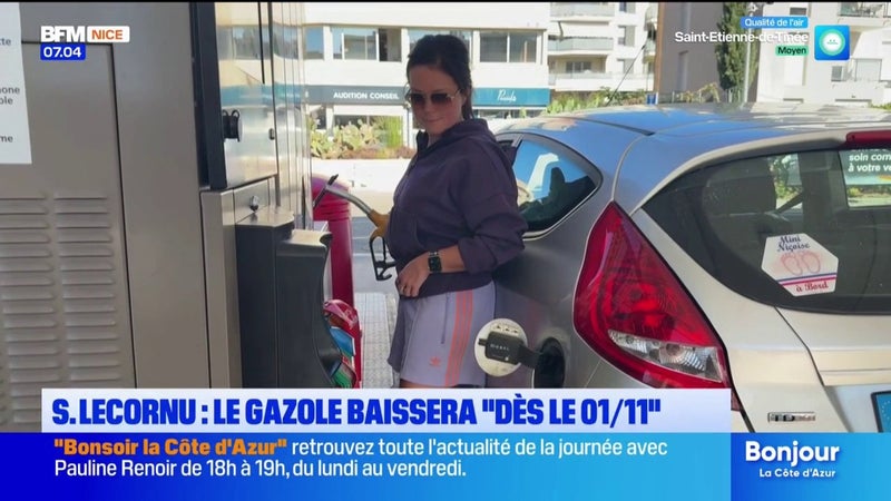 La réaction des Azuréens après l'annonce de la baisse du gazole à partir du premier novembre
