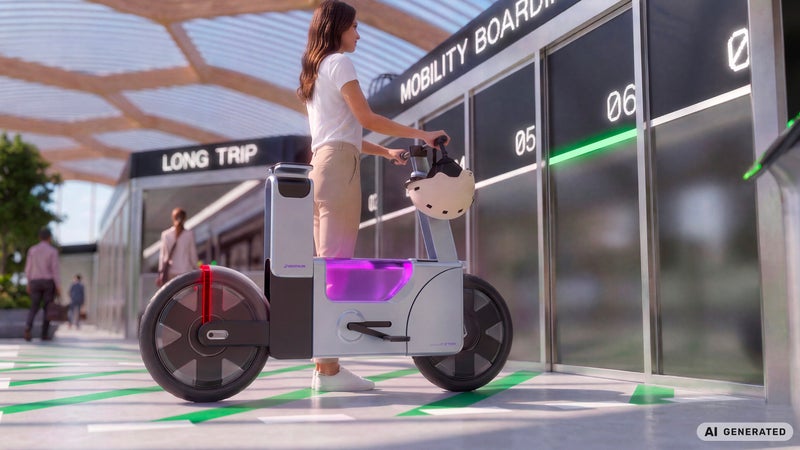 À mi-chemin entre le vélo électrique et la trottinette connectés: Decathlon et Alstom s'allient pour créer une solution qui facilite le voyage en train avec un deux roues