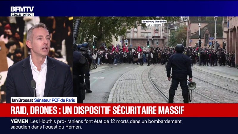 Manifestations: Ian Brossat, sénateur PCF de Paris, dénonce un gouvernement "qui n'écoute pas la majorité des Français"