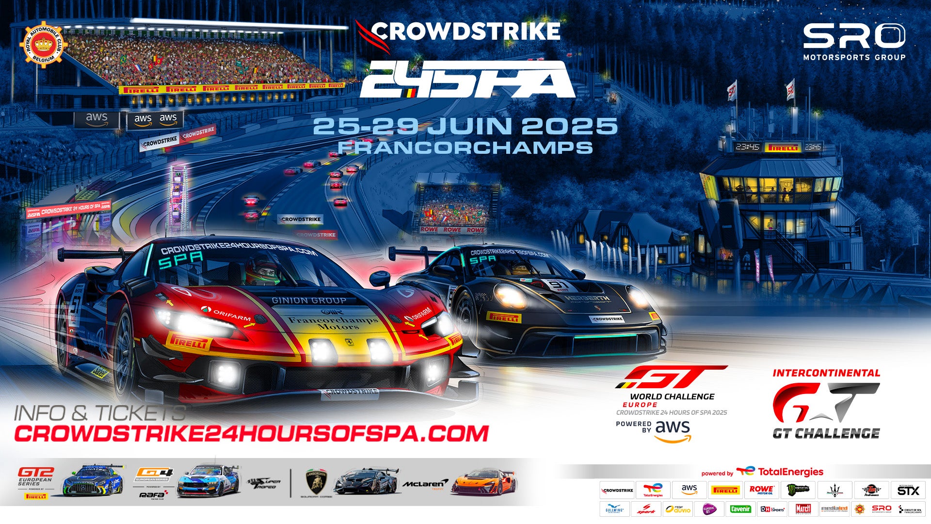 Jouez et gagnez 2 places VIP pour le CrowdStrike 24 Hours of Spa !