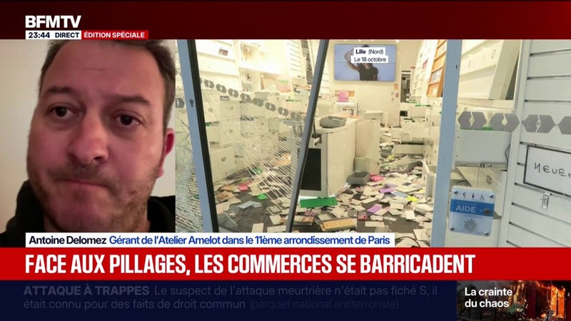Mobilisation du 24 octobre: "Ce n'est pas notre rôle de défendre nos commerces face à des violences", explique Antoine Delomez, gérant de l'Atelier Amelot dans le 11ème arrondissement de Paris