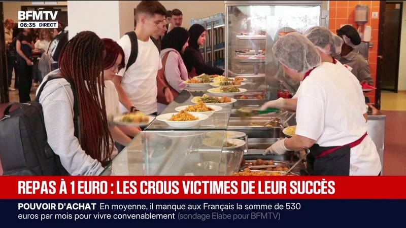 Repas à 1 euro: "Quand on essaie de viser pas cher c'est imbattable", affirme un des étudiants qui tire parti de cette mesure