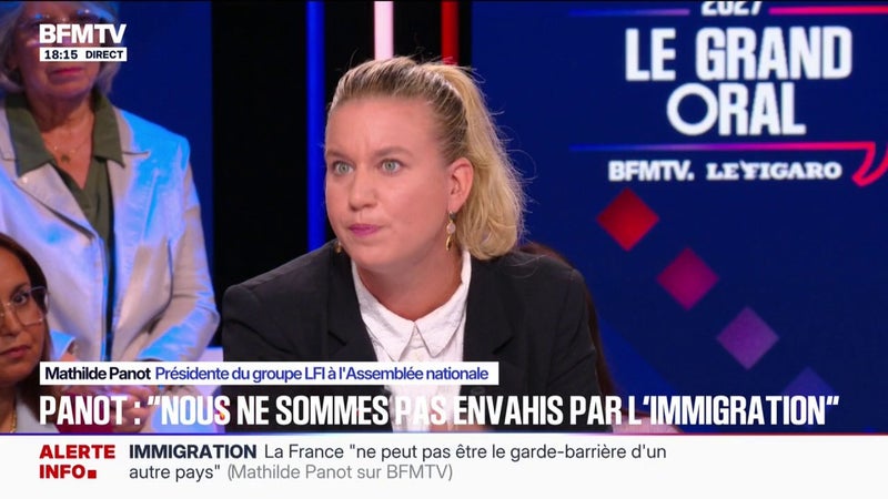 Mathilde Panot explique que LFI veut la "régularisation des travailleurs sans papiers et des parents d'enfants scolarisés"