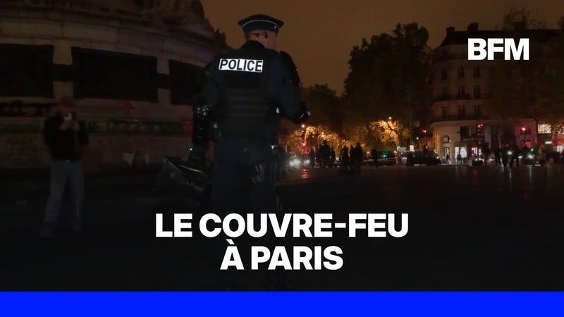Hélicoptère, dispositif policier...les images du couvre-feu à Paris