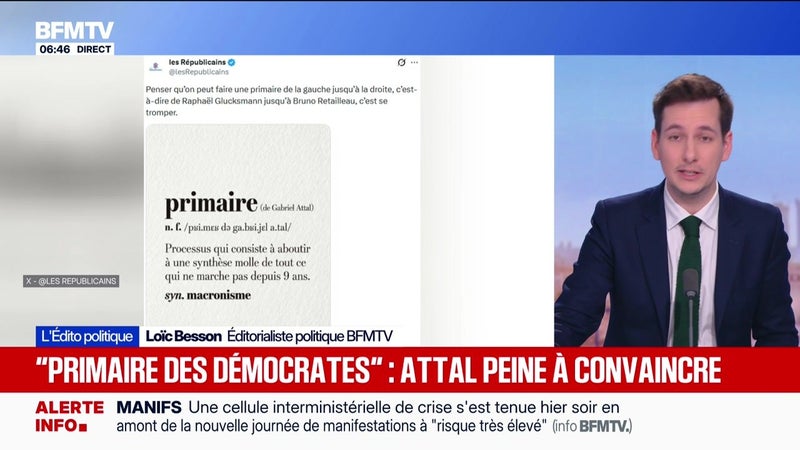 "Primaire des démocrates" : Attal peine à convaincre - L’édito politique - 30/10