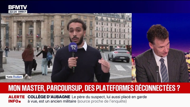 "Pourquoi ne pas instaurer une hiérarchisation des vœux sur la plateforme "Mon master" ?": la question d'un étudiant au ministre de l'Enseignement supérieur sur BFMTV