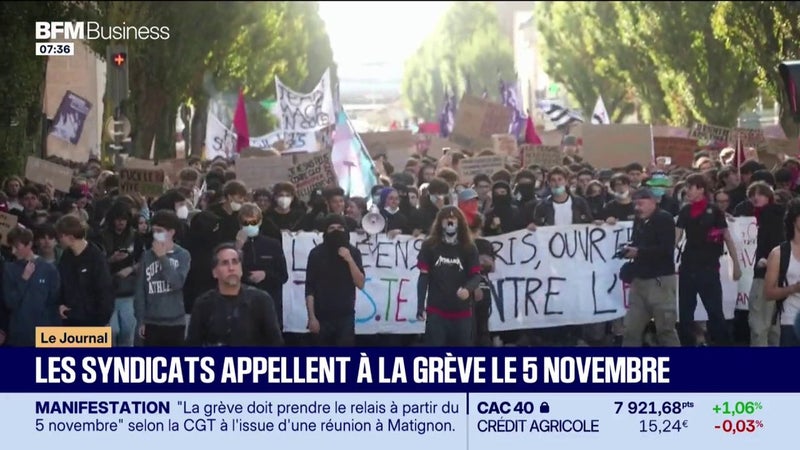 Les syndicats appellent à la grève le 5 novembre