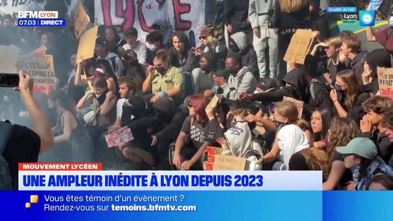 La manifestation en soutien aux lycéens a mobilisé au moins 20.000 personnes à Lyon
